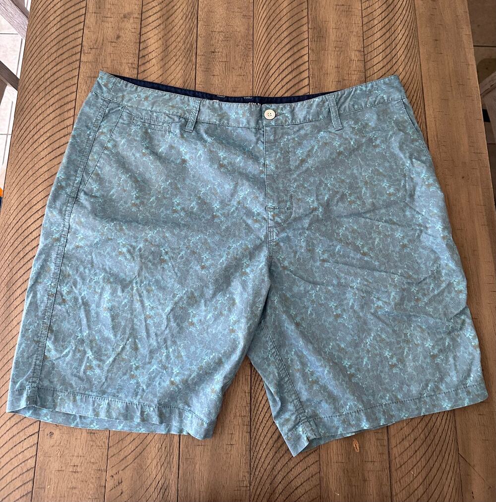 RVCA Dual Purpose Trunk Hybrid Shorts Mens Size 38 Blue Floral Surf Boardshorts